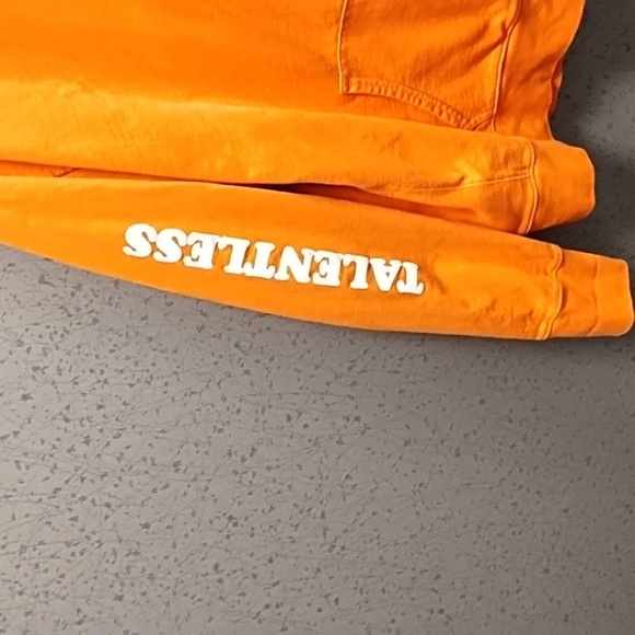 Talentless orange hoodie sweatshirt size XL - Picture 3 of 7